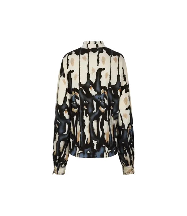 C&S Blouse Lara Sand / Light Jeans Blue