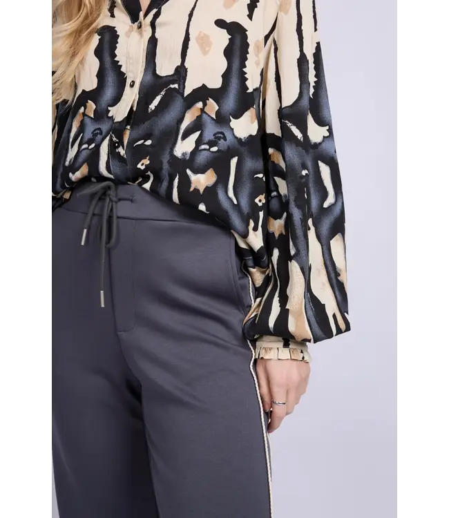 C&S Blouse Lara Sand / Light Jeans Blue