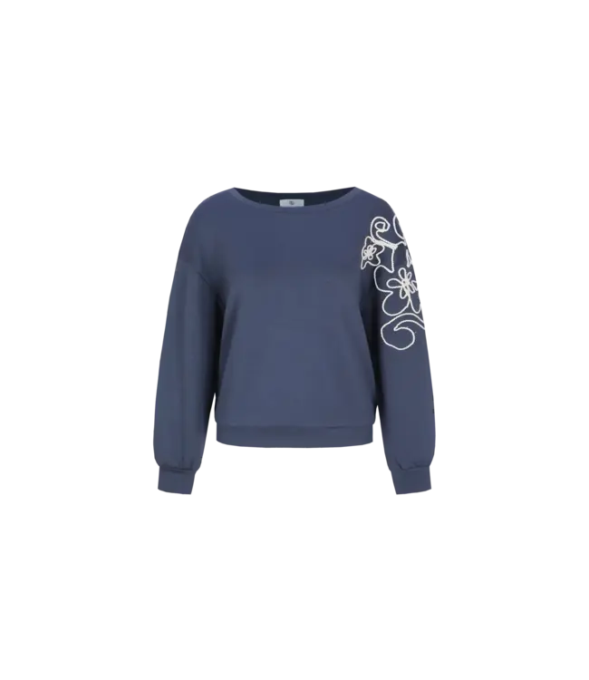 C&S Sweater Wilhelmina Dark Jeans Blue