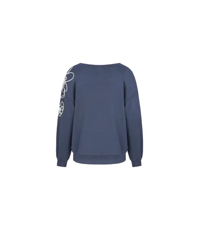 C&S Sweater Wilhelmina Dark Jeans Blue