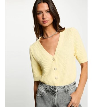 Morgan de toi Morgan Vest Myrtile Butter Yellow