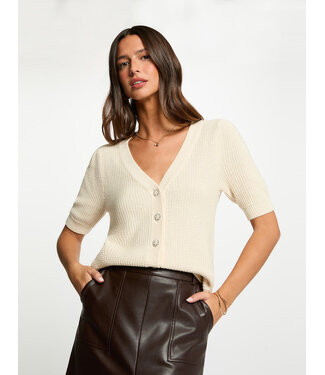 Morgan de toi Morgan Vest Myrtile Ivoire