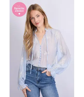 CS The Label CS The Label Blouse Lyra Blue Mist