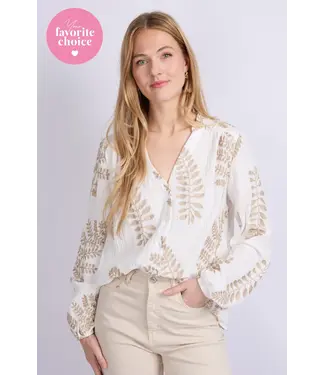 CS The Label CS The Label Blouse Lize Offwhite/Gold