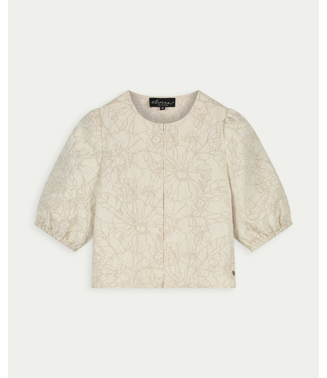 Elvira Jacket Top Aurora Flower Creme