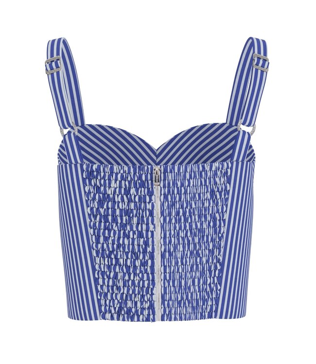 Guess Top Tecla Bustier Blue/White