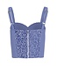 Guess Top Tecla Bustier Blue/White