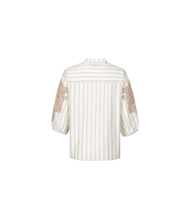 G-maxx Blouse Hester Offwhite / Kint Camel