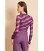 Lofty Manner Top Zina Purple Faded Stripe