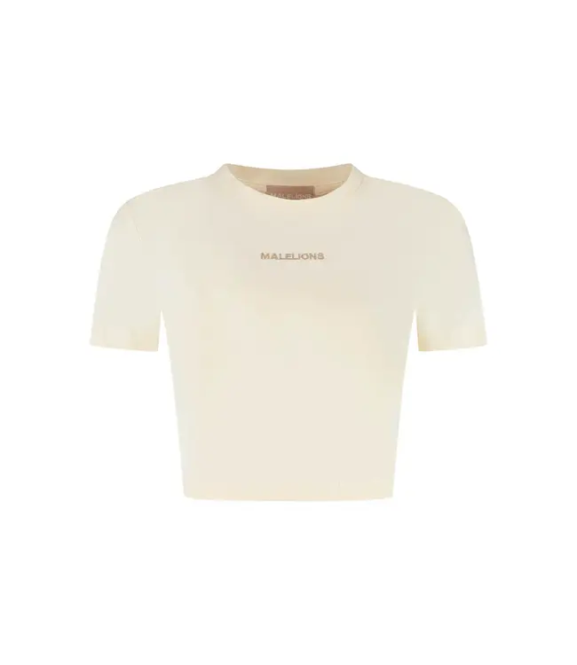 Malelions Women Cropped Top Cream