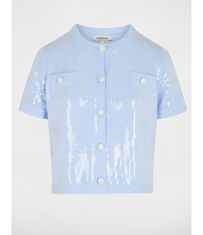 Morgan Top Msekin Oxygene Blue