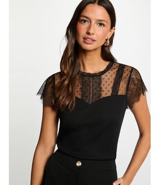 Morgan de toi Morgan Top Daphne Noir Black