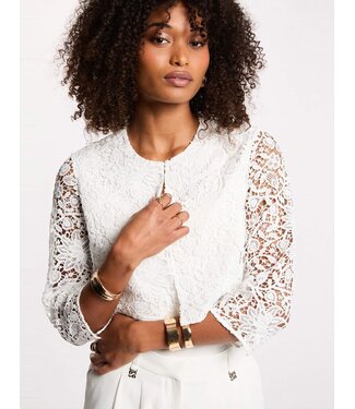 Morgan de toi Morgan Blouse Vlace Off White