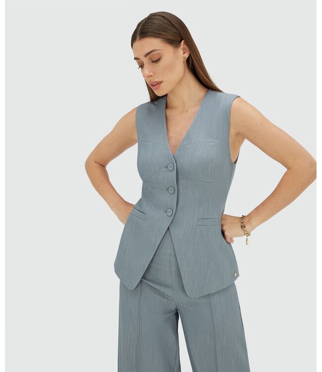 Josh V Gilet Reign Sky Blue Melange