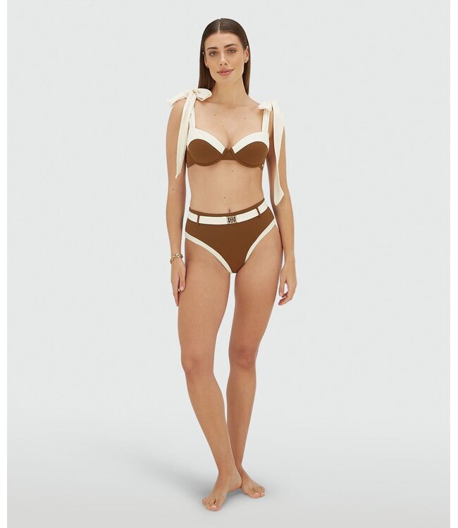 Josh V Bikinibroekje Solange Brown Ecru