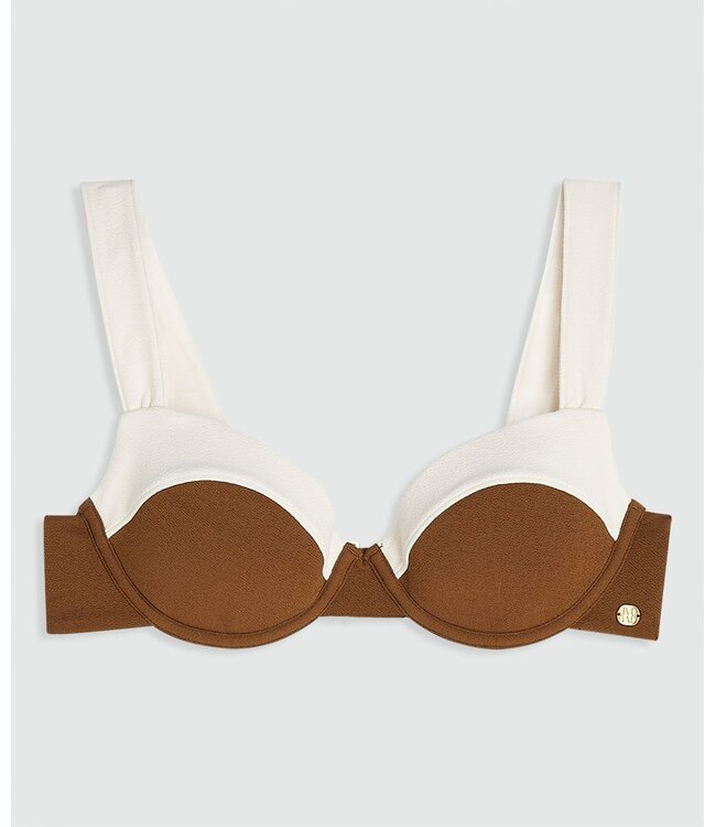 Josh V Bikinitop Kalila Brown Ecru