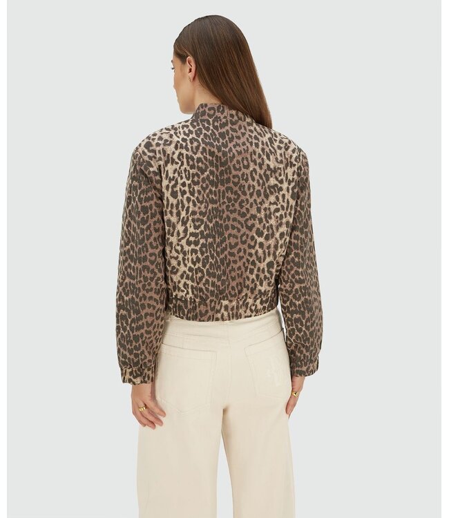 Josh V Bomber Jacket Nadine Leopard Brown