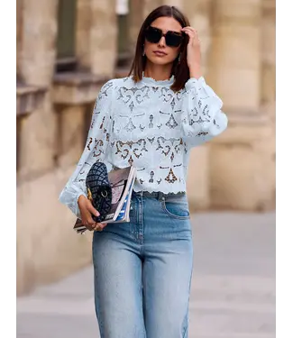 Morgan de toi Morgan Blouse Ombrak Oxygene Blue