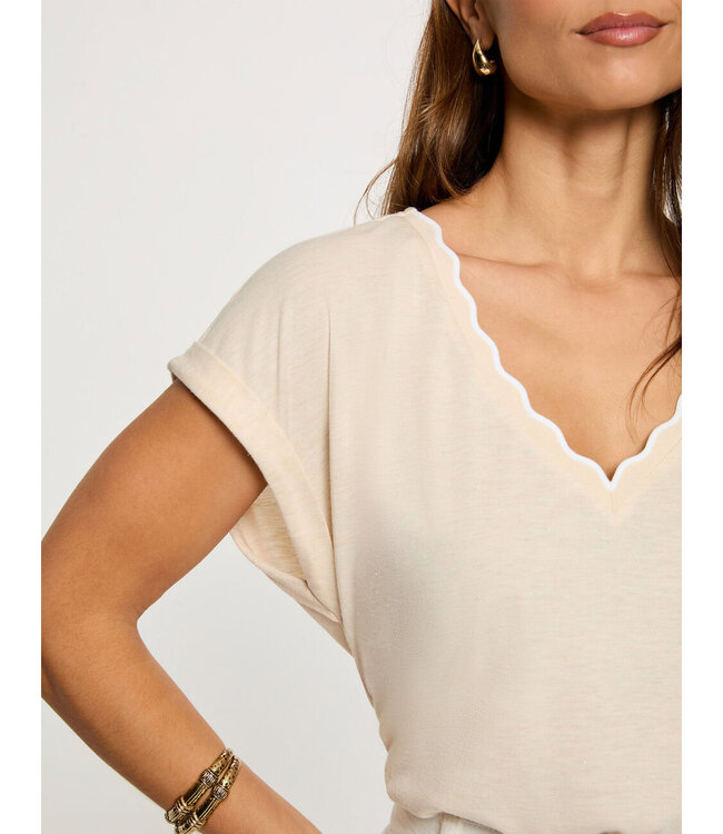 Morgan T-shirt Diana Beige