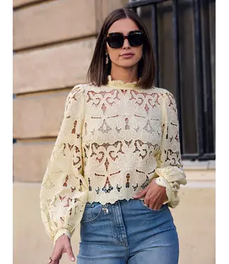Morgan de toi Morgan Blouse Ombrak Butter Yellow
