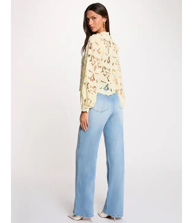 Morgan Blouse Ombrak Butter Yellow