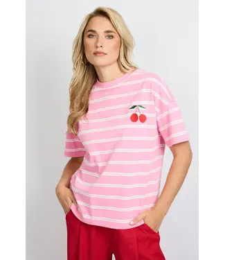 Fluresk Fluresk T-shirt Nayara Lipgloss/Offwhite