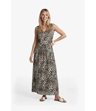 G-maxx G-maxx Jurk Saffron Offwhite / Walnut