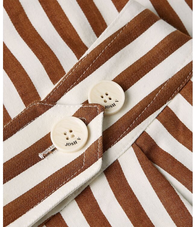 Josh V Short Faris Mocha Brown Stripe