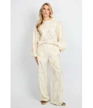 Fluresk Fluresk Broek Paloma Offwhite