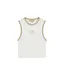 Malelions Women Emblem Sleeveless Crop Top Cream/Sand