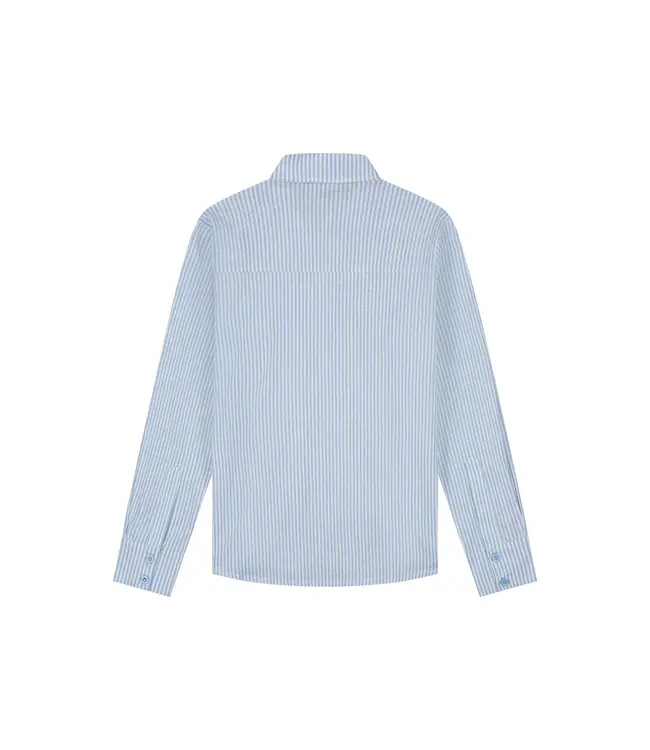 Malelions Women Patch Logo Blouse Striped Vista Blue