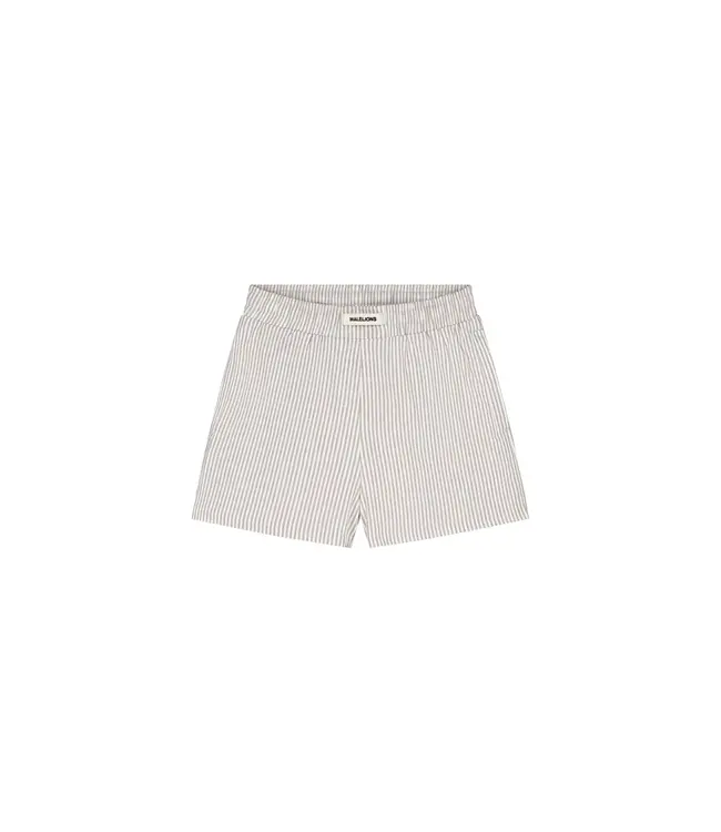 Malelions Women Patch Logo Striped Shorts Sand