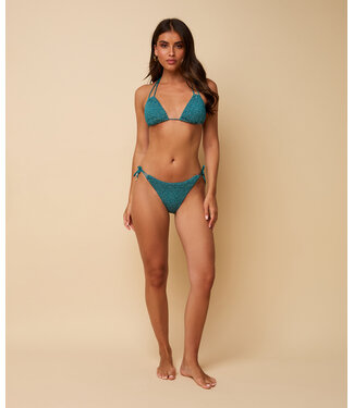 HEYB HEYB Bikini Bottom Cailey Smocked Shiny Aqua