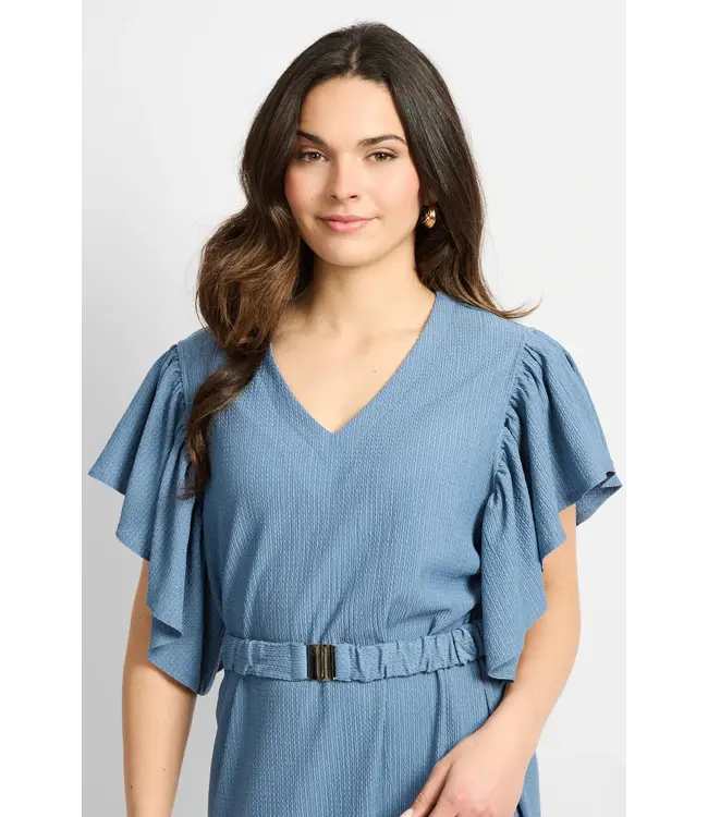 CS The Label Jurk Daisy Dusty Blue