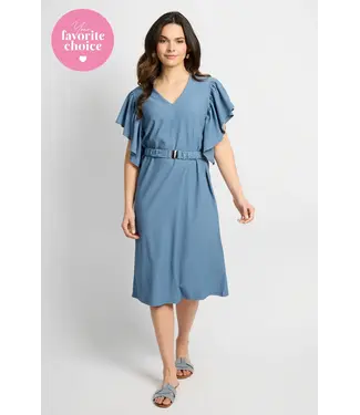 CS The Label CS The Label Jurk Daisy Dusty Blue