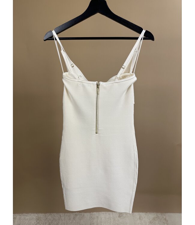 Guess Jurk Arisa Bandage Dove White