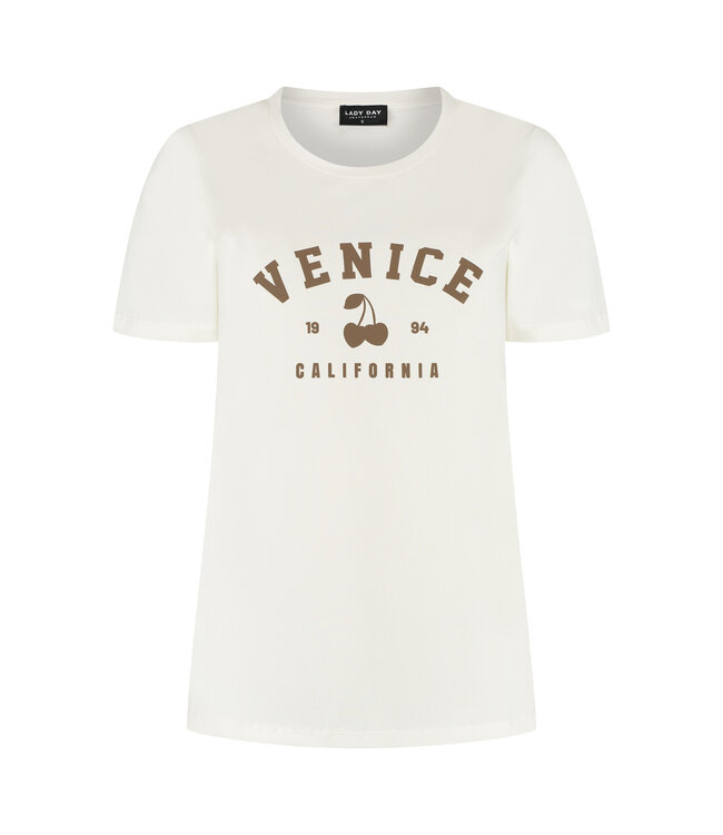 Lady Day T-shirt Cherry Simple White