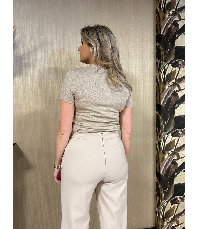 Rinascimento Top Beige Glitter