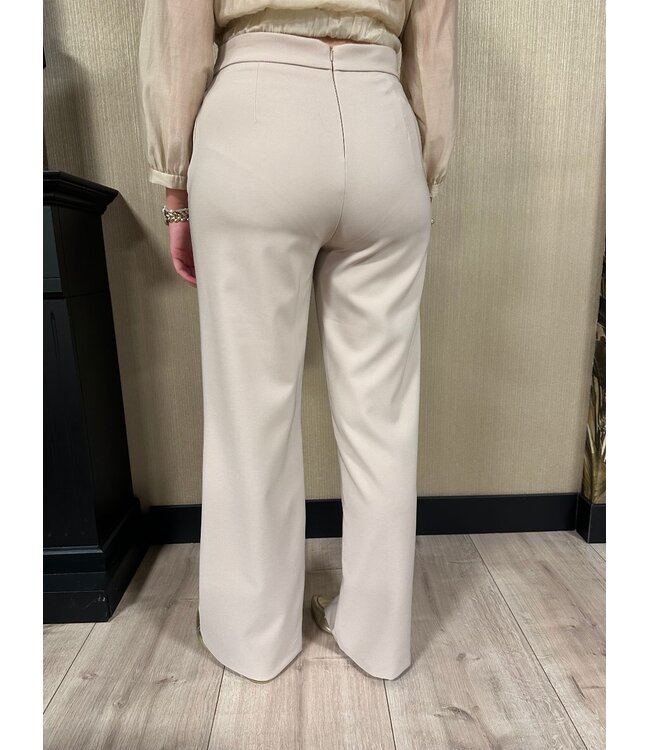 Rinascimento Pantalon Wide Tortora Beige
