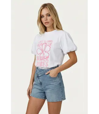 Fluresk Fluresk T-shirt Estel Offwhite