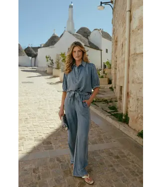 CS The Label CS The Label Blouse Laira Denim Light Blue