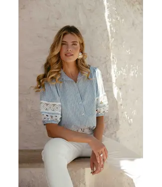 CS The Label CS The Label Blouse Liora Light Blue