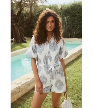 Lofty Manner Lofty Manner Playsuit Talari White Blue