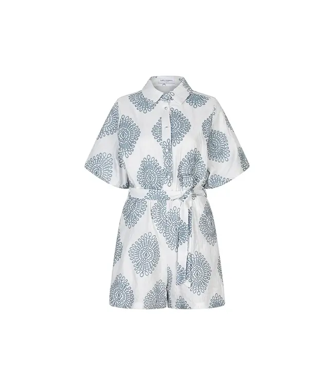 Lofty Manner Playsuit Talari White Blue