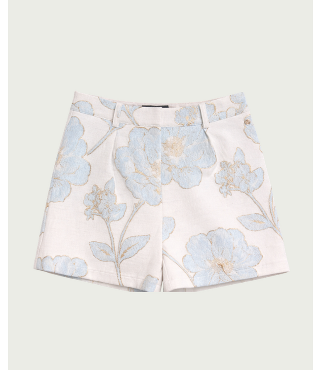 Elvira Short Lesley Blue Flowers