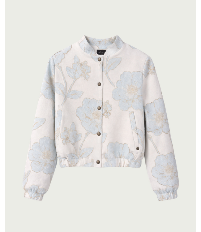 Elvira Bomber Jacket Lesley Blue Flowers