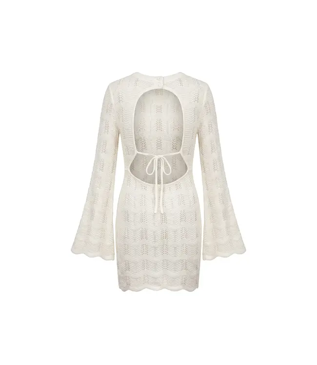 Malelions Women Crochet Jurk Offwhite