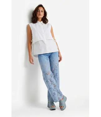 Fluresk Fluresk Broek Ella Denim Mid Blue