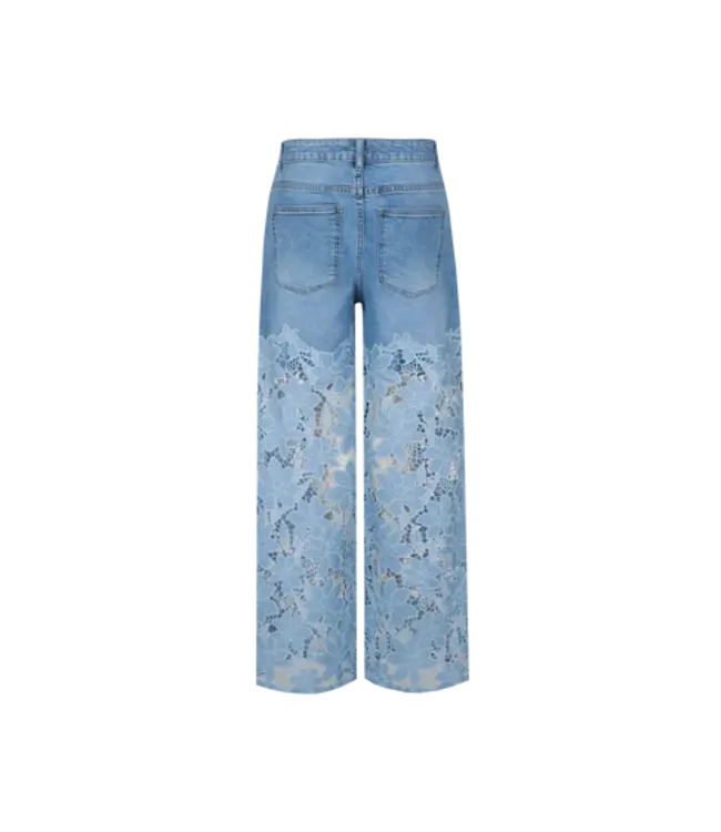Fluresk Broek Ella Denim Mid Blue