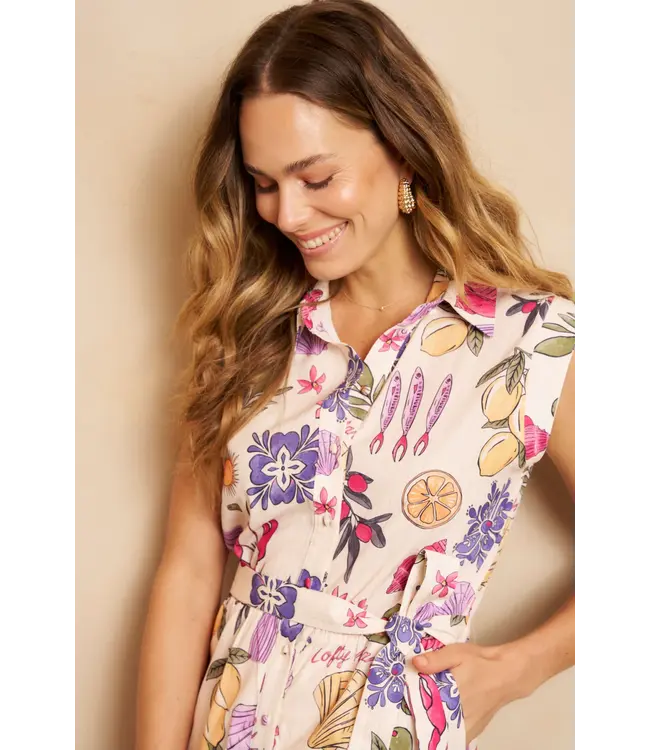 Lofty Manner Playsuit Daphne Multi Element Print